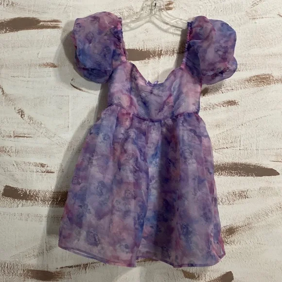 NWOT Dolls Kill Sugar Thrillz On Cloud Nine Baby Doll Dress - Picture 7 of 9